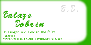 balazs dobrin business card